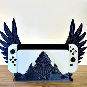 Adjustable Wing Base Stand Detachable Holder For Nintendo Switch Dark Blue